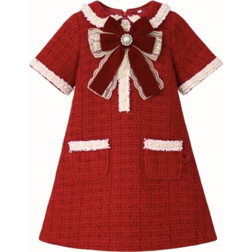 Cozy Meets Chic Tweed Dress, 2-3T