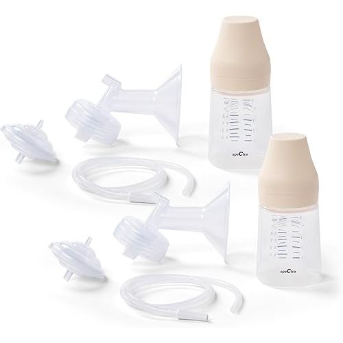 Spectra - Premium Breast Milk Pump Accessory Kit with Baby Bottles - Large 28mm - Breast Pump Accessories - 2 Pack