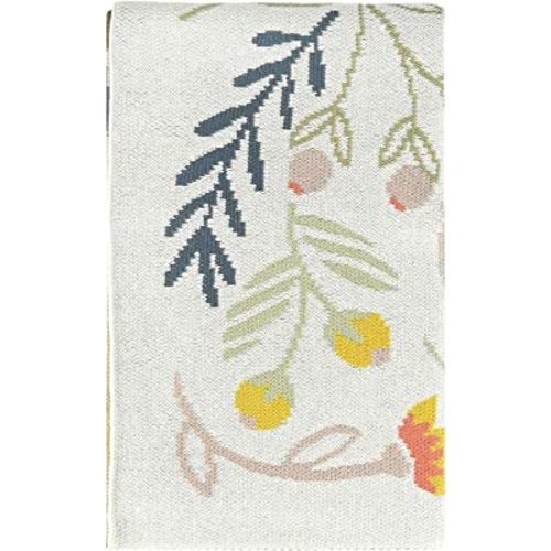 Creative Co-Op 40" L x 32" W Cotton Knit Baby Bee Blanket, Multicolor