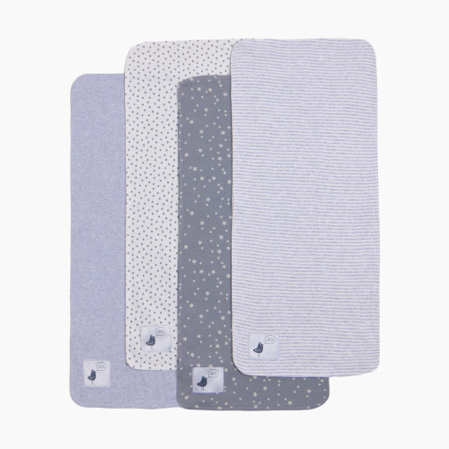 Small Story Burp Cloth (4 Pack) - Grey