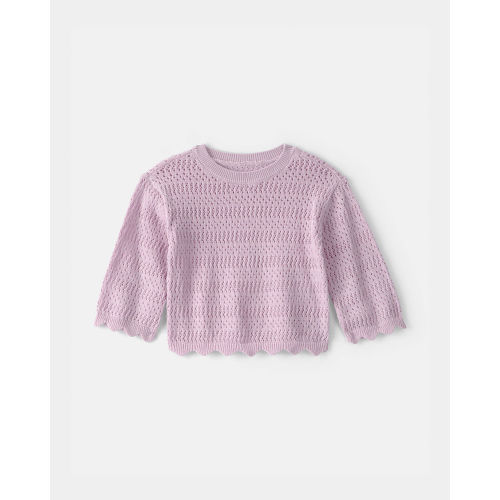 Baby Girl Scalloped Sweater - Purple - OshKosh B'gosh | Carter's