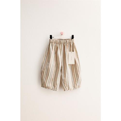 ZARA TIMELESS - STRIPED BALLOON PANTS - taupe brown | ZARA United States