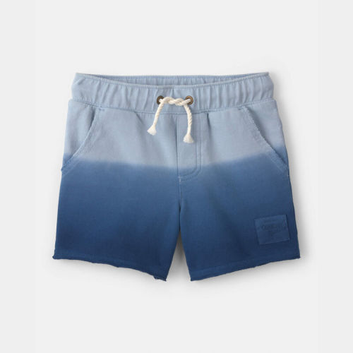 Baby Boy Ombre French Terry Drawstring Shorts - Blue | Carter’s Oshkosh Canada