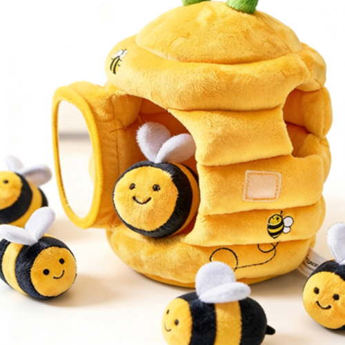 BUTOMKY Montessori Soft Beehive Baby Toys 6-12 Months, Sensory Plush Bees with Rattle Crinkle Squeaker Mirror, Busy Early Learning Toddler Toys 0-3 Years Old, Birthday Gifts for Infants