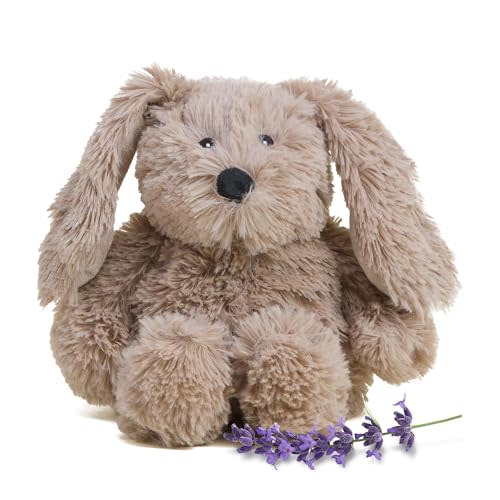 warmies Junior Brown Bunny, Weighted Stuffed Animals, Brown, 9" | Weighted Stuffed Animal, Grounding Hug, Microwave 90 sec, Freezes 2-3 hrs, Weighted Plush