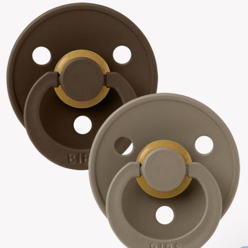 BIBS Colour Pacifiers 2-Pack - Mocha and Dark Oak – Bibsworld store US