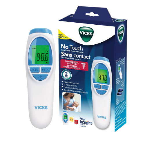Vicks No-Touch 3-in-1 Digital Thermometer for All Ages, Model VNT200, White HSA/FSA Eligible