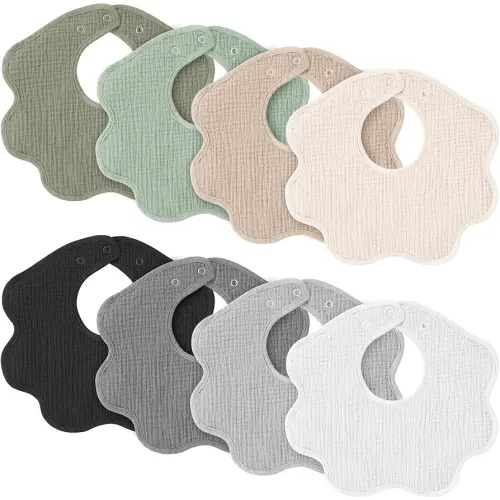 Cotton Bib Set - 8 pack