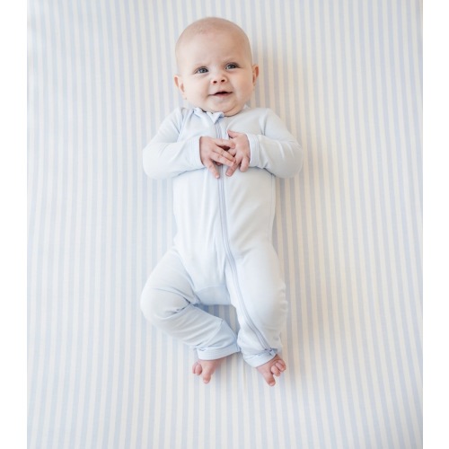 Kyte Baby Crib Sheet in Small Mist Stripe