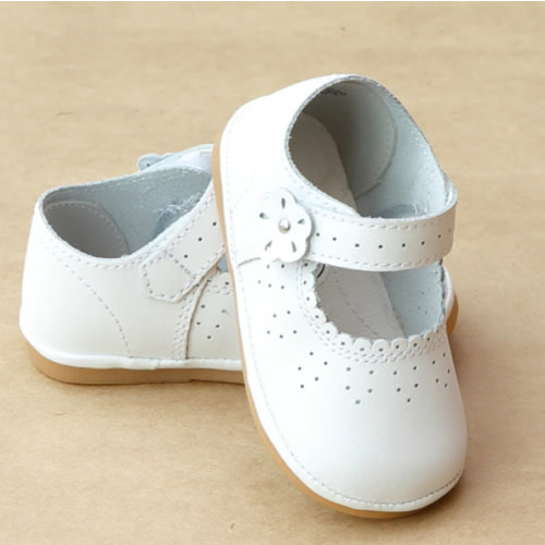 Angel Baby Girls Scalloped Mary Janes – Petit Foot