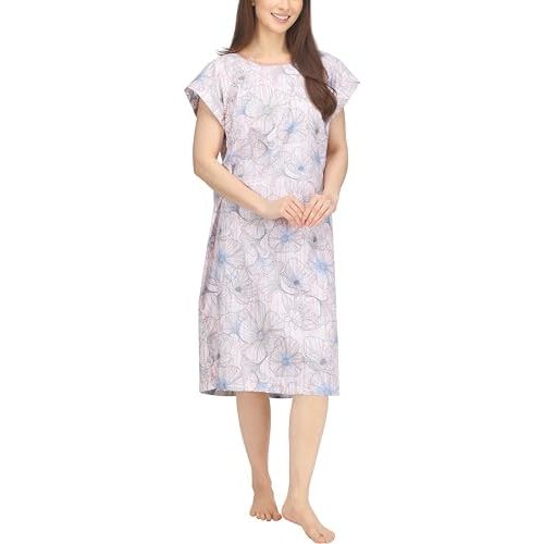 Women's Hospital Gown Snap Button Closure Soft Patient Gown