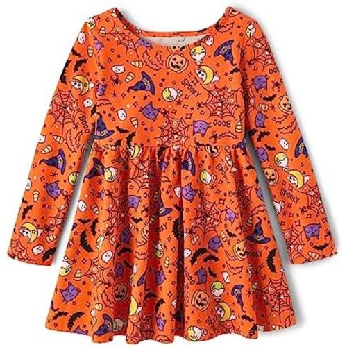 The Children's Place Girls and Toddler Skater Dress, Long Sleeve