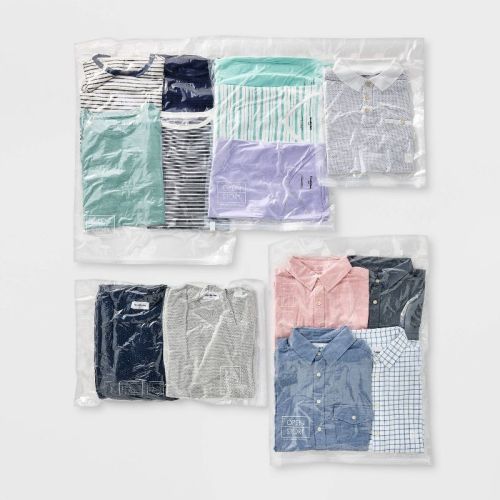 5pc Compression Bag Set - Open Story™: Plastic Zip-Up Storage Bags for Clothes