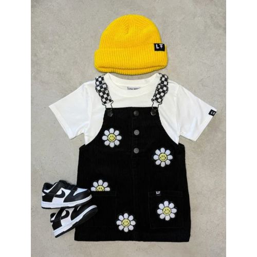Black Bloomer Corduroy Dress | Little Trouble