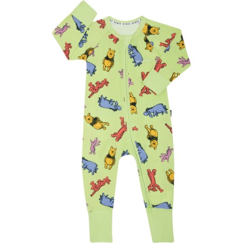 Bonds Baby Winnie The Pooh Print Zip Wondersuit - Green - Size 000