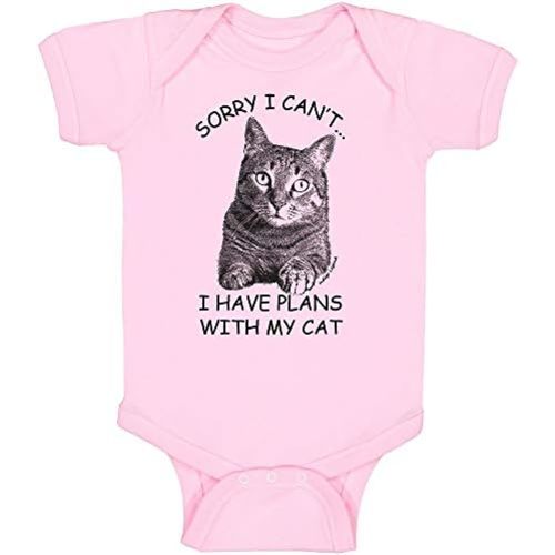Indigo Legend Unisex Baby Funny Cat Bodysuit for Baby Girls and Boys
