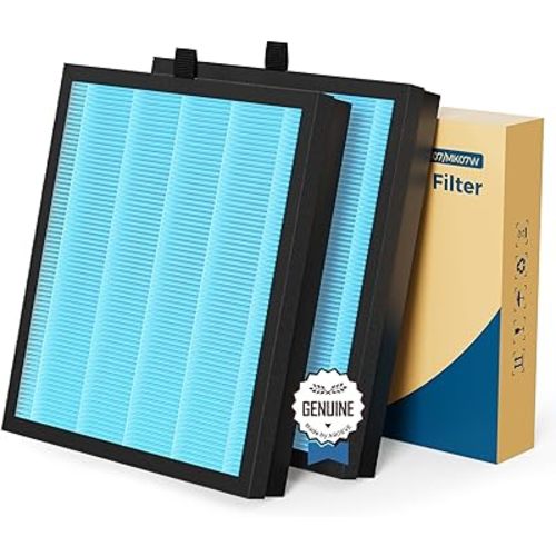 AROEVE MK07 Air Filter Replacement 4-in-1 Air Filter for Dust Pollen Lint Pet Dander Smoke (2 Packs)