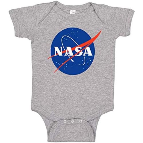 Ink Trendz NASA Meatball Logo Space Exploration Moon Cotton Baby BodySuit Romper Onesie