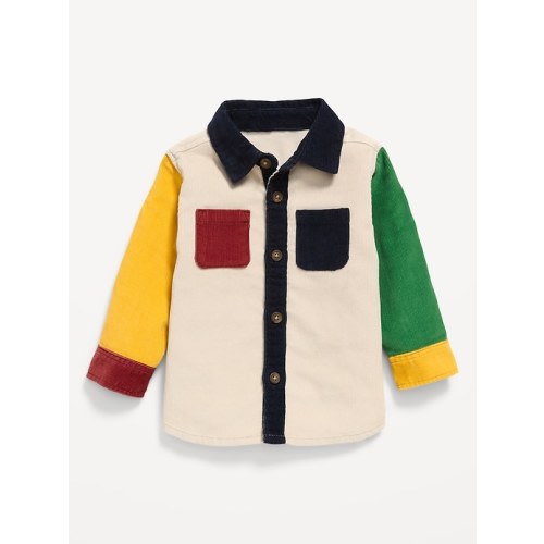 Long-Sleeve Color-Block Corduroy Shirt for Baby | Old Navy