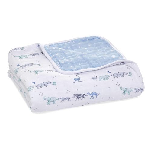 aden + anais 100% Cotton Muslin Baby Blanket Crib Bedding for Newborn Baby and Toddler, Nursery Blanket for Boys and Girls, Baby Registry and Shower Gift - Rising Star