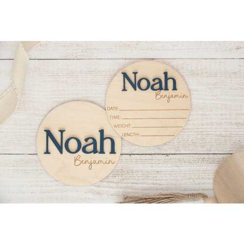 Baby Announcement Sign With Birth Stats | Baby Name Plate | Wood Name Reveal Sign | Personalized Baby Name Sign | Sign For Hospital