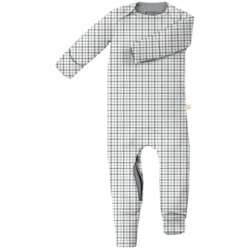 GUNAMUNA Unisex Baby Toddler Ultra-Soft Convertible Pajama, Footie or Romper Sleeper with Diaper Zipper, Newborn to 24 Months
