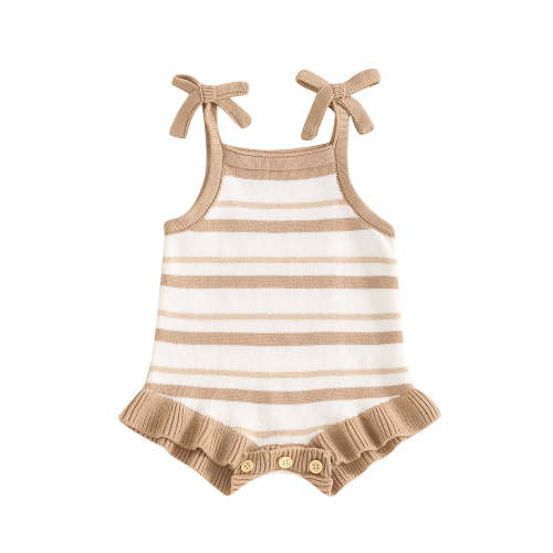 Bagilaanoe Newborn Baby Girl Summer Rompers Ruffle Sleeveless Bodysuits 3M 6M 12M 18M Infant Casual One Piece Short Jumpsuit
