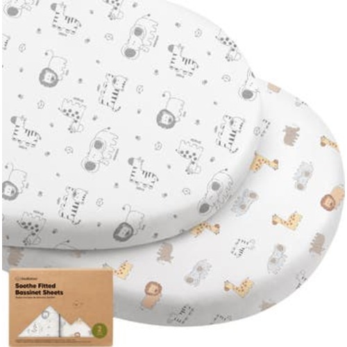 2-Pack Soothe Fitted Bassinet Sheets
