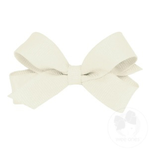 Tiny Classic Grosgrain Girls Hair Bow (Plain Wrap)