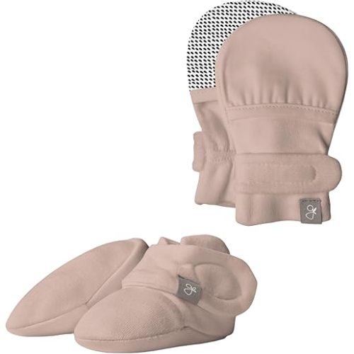 goumikids Stay-On Mitts and Boots Bundle Rose, 0-3 Months