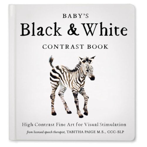 Baby's Black and White Contrast Book: High-Contrast Art for Visual Stimulation at Tummy Time (Tabitha Paige Children's Book Series)