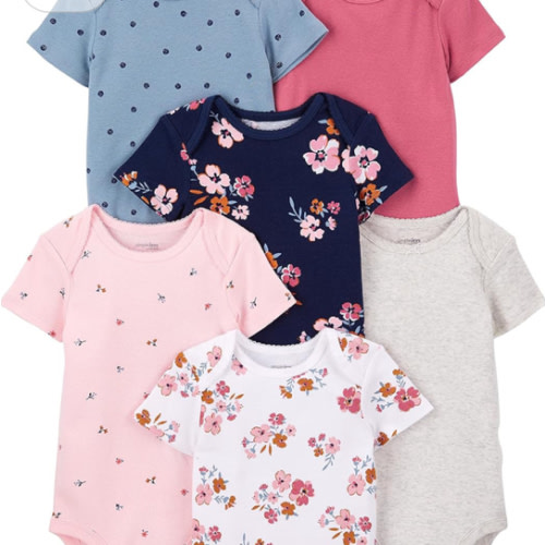 Simple Joys by Carter's Baby-Girls 6-Pack Short-Sleeve Bodysuit