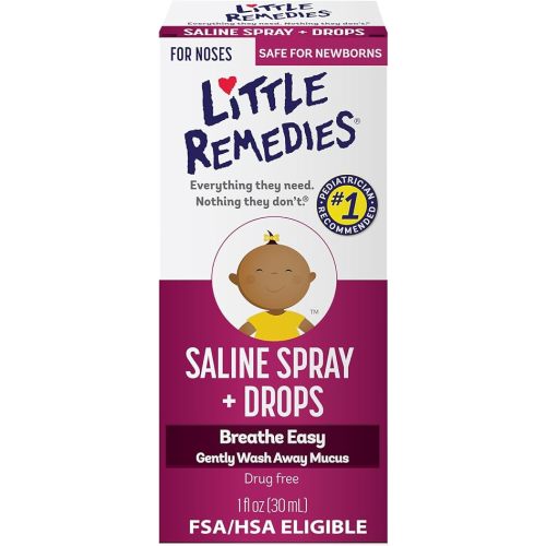 Little Remedies Sterile Baby Saline Nasal Spray and Drops, 1 Fl Oz