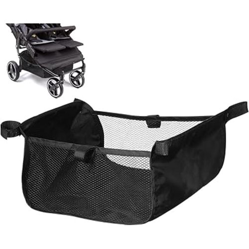 TOYANDONA Stroller Storage Bag Versatile Organizer for Diapers Towels Shopping Items Bottom Basket Replacement for Pushchairs Ample Space for Essentials