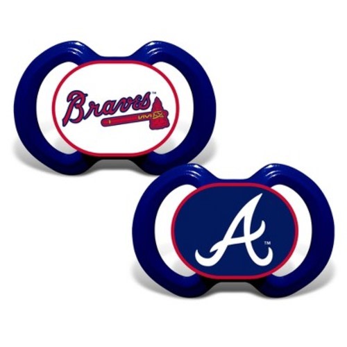 BabyFanatic Officially Licensed Pacifier 2-Pack - MLB Atlanta Braves
