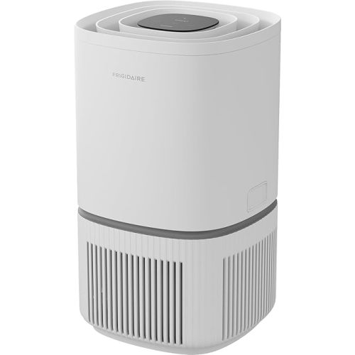 Frigidaire PureA300 HEPA Air Purifier for Small Bedrooms, Covers up to 850 Sq. Ft., 3-Stage Filtration, Energy Star Certification, Air Quality Monitoring, Smart Mode, Ultra Quiet, White