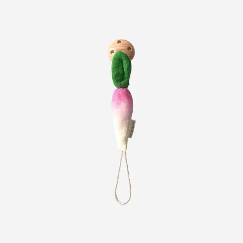 Ramona the Radish Pacifier Clip