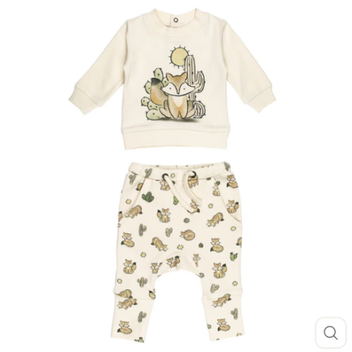 Little Fox | Organic Sweatshirt & Jogger Set – L'ovedbaby