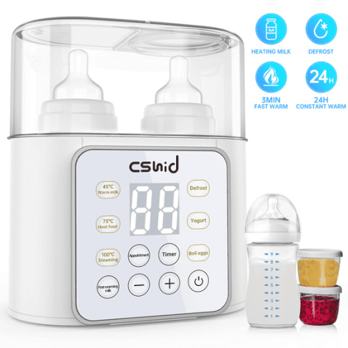 Baby Bottle Warmer, 9-in-1 Fast Milk Warmer Babies Food Heater & Defrost