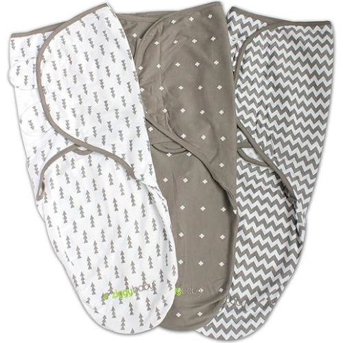 Swaddle Blanket, Adjustable Infant Baby Wrap, Soft Cotton in Ultra Grey - Swaddles 0-3 Months, Blankets for Boy, Boy Swaddle, Blanket