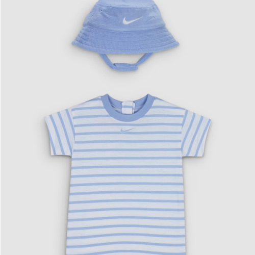 Nike Baby Short Sleeve Romper with Bucket Hat. Nike.com