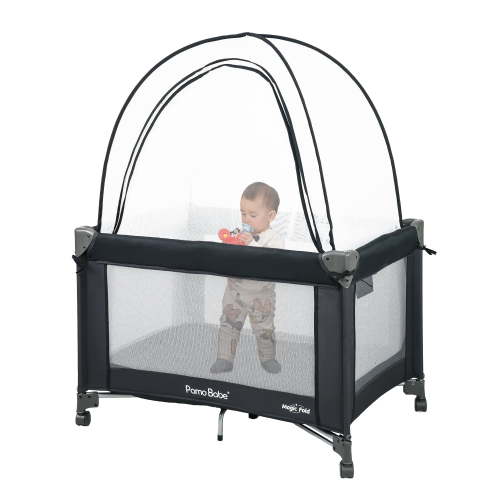 Pamo Babe Crib Tent Safety Net, Pop up Mini Crib Tent Cover, Mosquito Net, Protects from Baby Climbing Out Use for Baby Playard