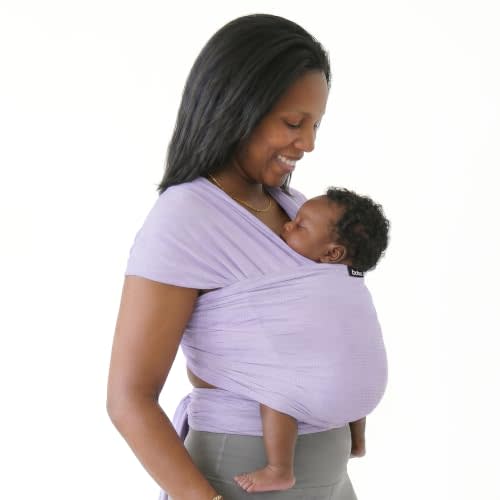 Boba Baby Wrap Carrier Purple Mesh | Lightweight Baby Sling Carrier for Newborn (7–35 lbs), Summer Baby Wrap for Active Parents