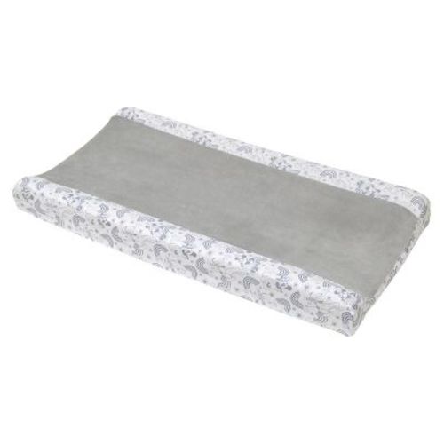 NoJo Disney Mickey and Friends Grey and White Pluto, Goofy, and Rainbows Super Soft Changing Pad Cover