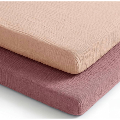 Amazon.com: Comfy Cubs Muslin Cotton Bassinet Sheets 2 Pack, Mauve and Blush – Soft, Breathable, 100% Muslin Bassinet Sheet, Gentle for Baby’s Sensitive Skin – Universal Fit, Beautiful Gift-Ready Packaging