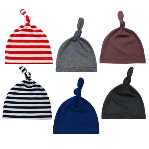 0-6Months Newborn Baby Hats Set Unisex Baby Beanie for Boy Girl Hats Soft Cotton Infant Beanie Newborn Caps 6 Pack