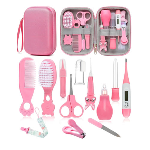 Baby Healthcare and Grooming Kit, Safety Newborn Nursery Baby Care Kit, with Hair Brush Comb, Nail Clipper, Thermometer, Pacifier Clip, Baby Registry Search, Baby Girl Boy Newborn Essentials