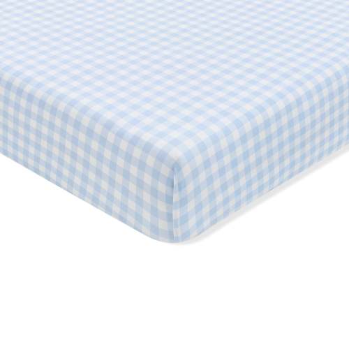 Crib Sheet in Gingham Breeze