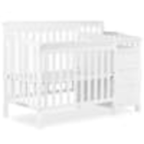 Dream On Me Jayden 4-in-1 White Mini Convertible Crib And Changer 629-W