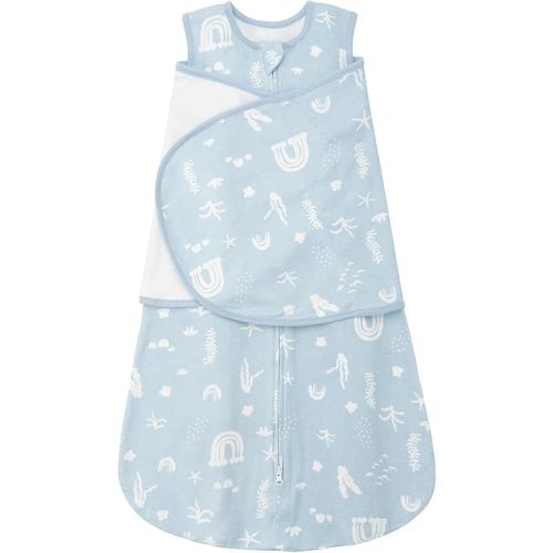 Baby Swaddle Sleep Sack 1.0 Tog 3-in-1 Cotton Baby Swaddle Blanket Wrap for Newborns 0-6 Months Seabed World